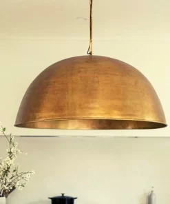 SET OF 2 Brass kitchen pendant lighting - Brass modern kitchen lighting