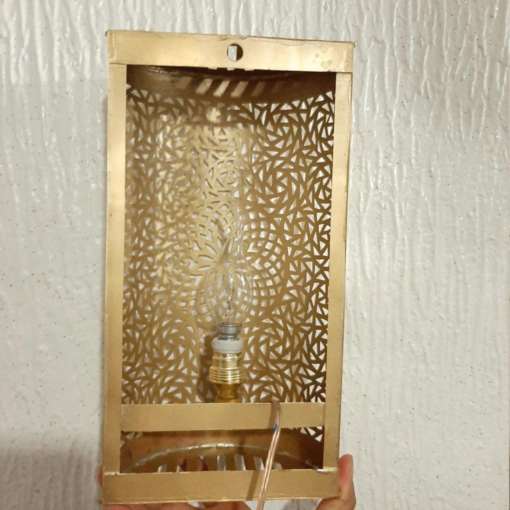 Lampshade Wall Light, Morrocan Brass Wall Light