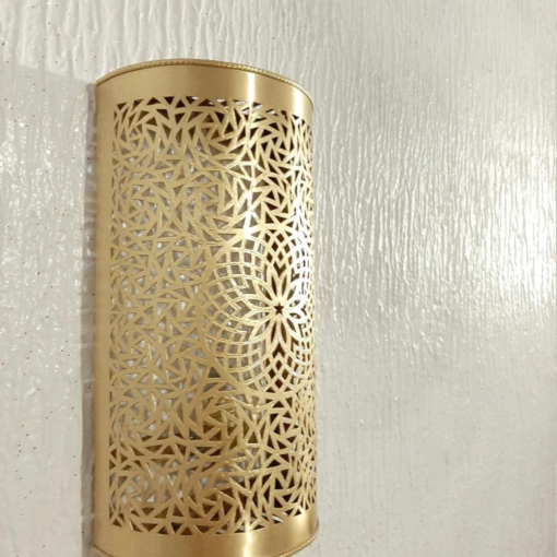 Lampshade Wall Light, Morrocan Brass Wall Light